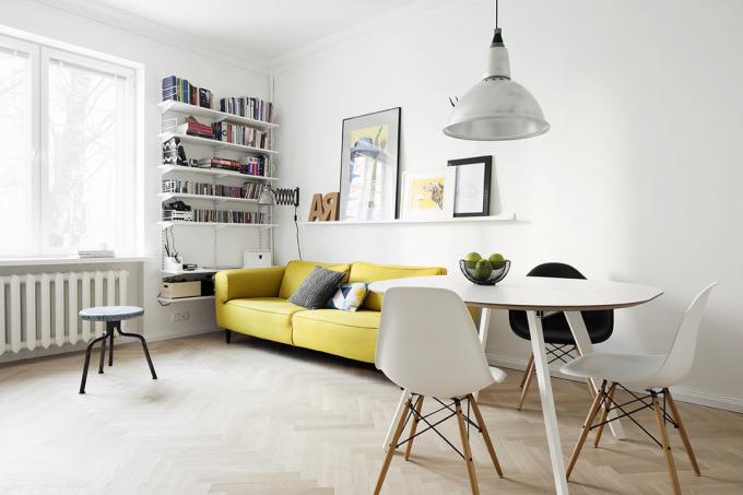 The interior of the week: odnushka 34 m² Scandinavian-style