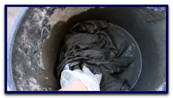 How to make a pot of cement and textiles