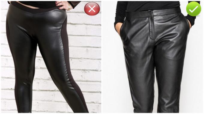 Leather leggings - option is not for everyone.
