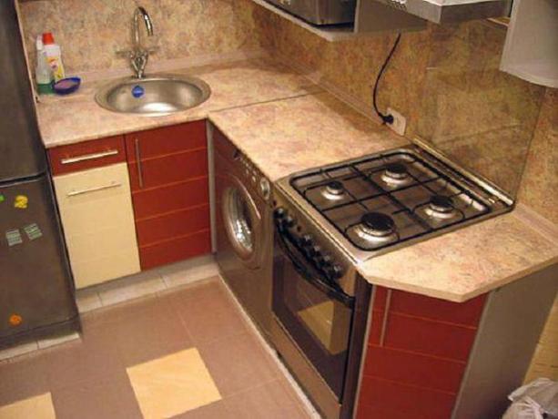 design of a small kitchen in Khrushchev