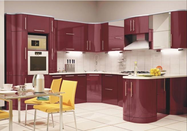 Bordeaux kitchen (41 photos): how to create a cherry-colored kitchen room design with your own hands, video instruction, photo and price