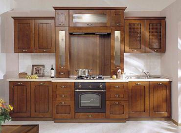 Wooden kitchen - a set in a classic style.