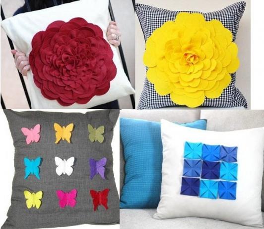 Scraps of old sheets you can decorate pillows